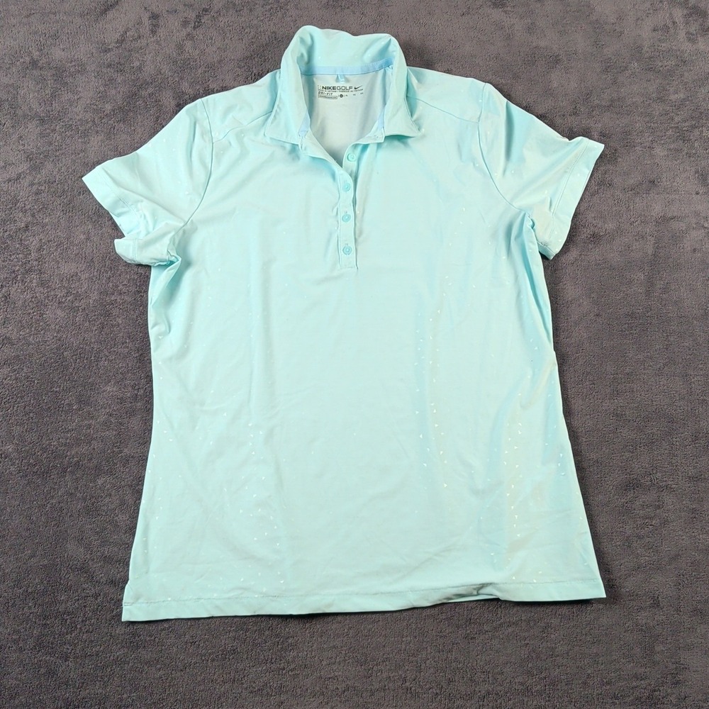 Nike Golf Dri- Fit Woman's Size XL Short Sleeve Golf Shirt Teal